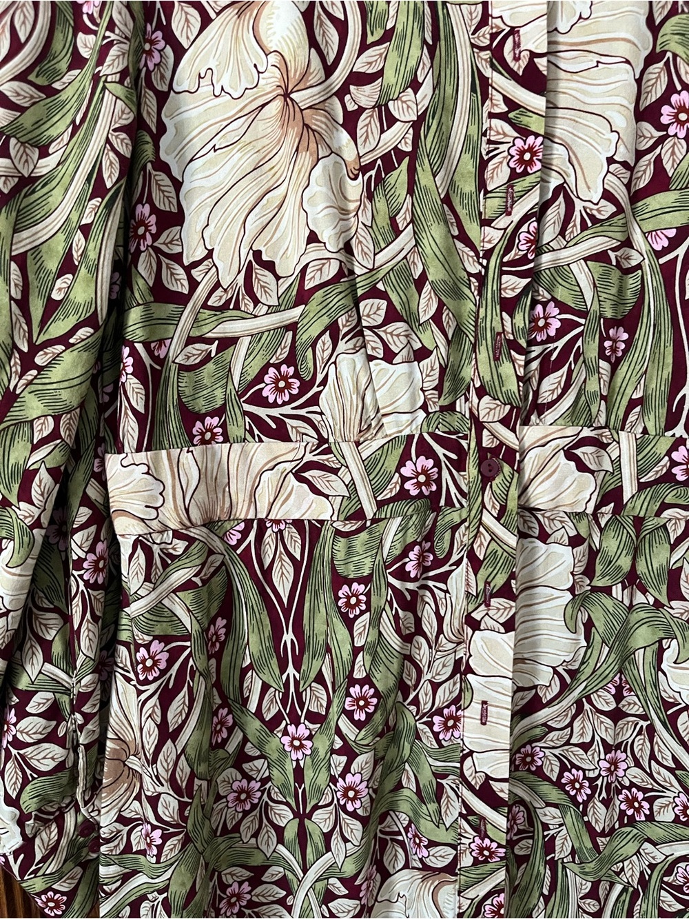 H&M + Morris Co Olive and Beige Floral Maxi Dress - Picture 4 of 14